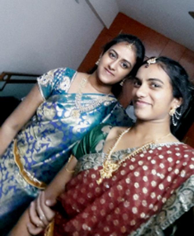PV Sindhu also has an elder sister Divya, who played handball at the national level. However, she did not pursue this further and became a doctor instead In picture: PV Sindhu with her sister