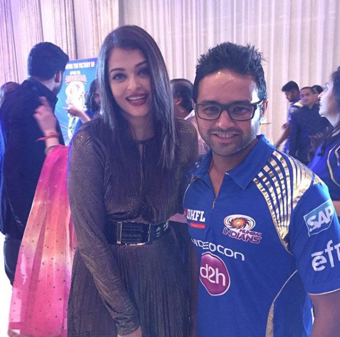 Parthiv Patel posted this picture with his 'favourite actress' Aishwarya Rai Bachchan while playing in the IPL.