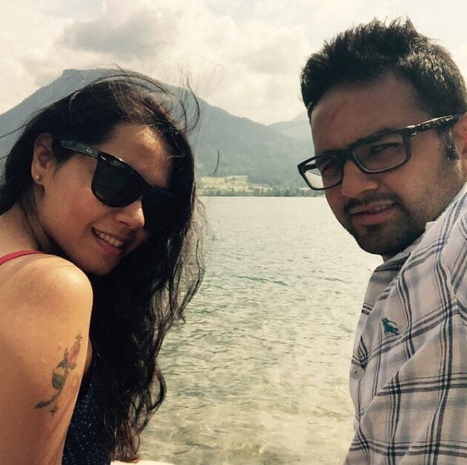 Parthiv Patel and Avnee Zveri have a beautiful daughter together named Venika.
In pic: Parthiv Patel with wife Avnee at the wolfgangsee lake in Austria