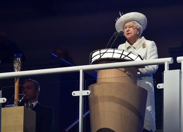 Britain's Queen Elizabeth II declares the Games officially open during the opening ceremony of the 2014 Commonwealth Games at Celtic Park