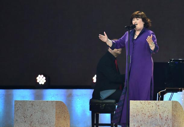 Singer Susan Boyle performs during the ceremony