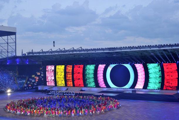 Artists perform during the opening ceremony