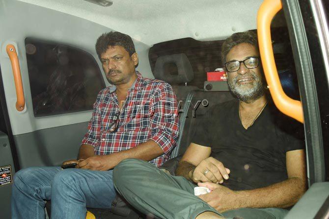 R Balki (R) at the screening of 'Toilet: Ek Prem Katha' at Yash Raj Studio