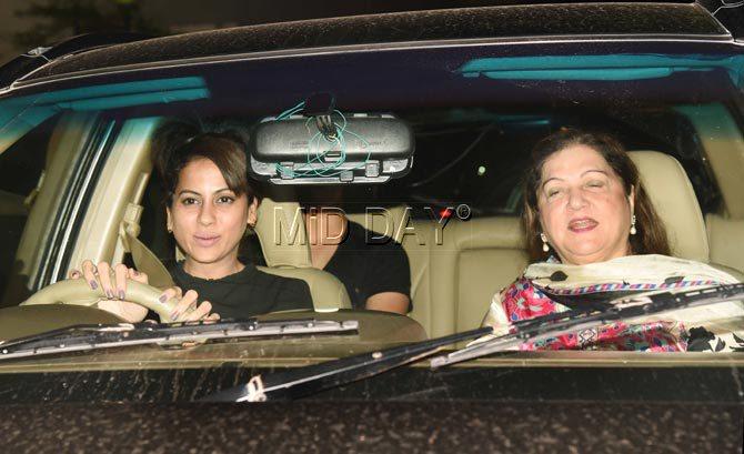 Uroosa Khan (L) at the screening of 'Toilet: Ek Prem Katha' at Yash Raj Studio