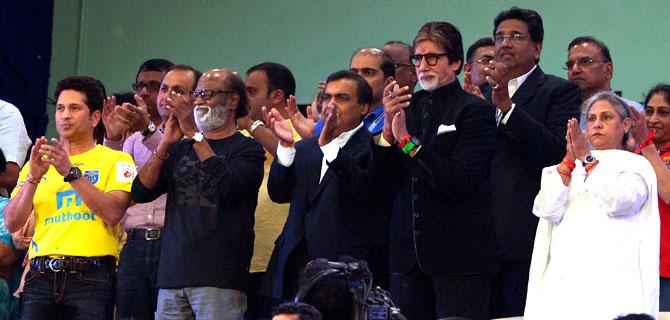 The 45-minute programme was attended by Sachin Tendulkar, Rajnikanth, Mukesh and Nita Ambani and the Bachchan family, among others