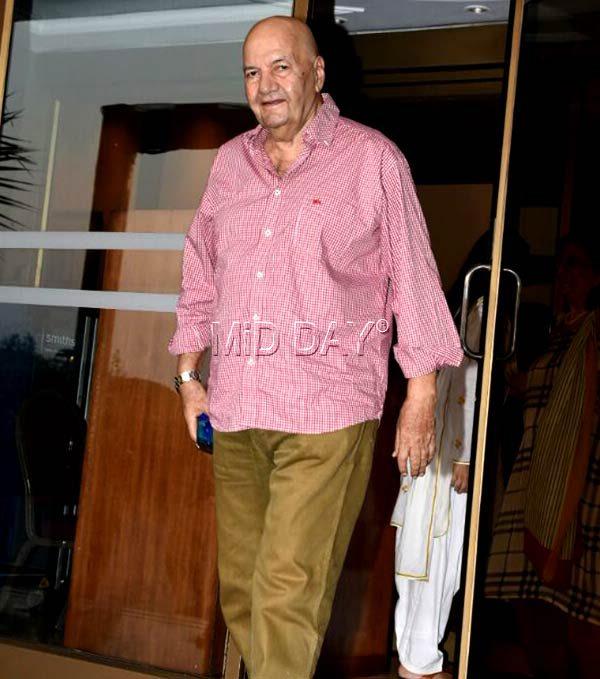 Prem Chopra at Aishwarya Rai Bachchan's father's prayer meet in Bandra