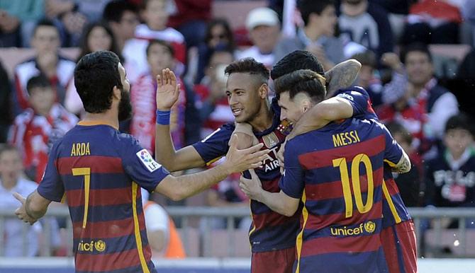 Barcelona were well served by MSN: the attacking triumvirate of Lionel Messi, Neymar and Luis Suarez, who put fear into the opposition. The trio scored a 90 goals between themselves. The break-up of goals among the MSN trio is :Suarez (40), Messi (26) and Neymar (24). 