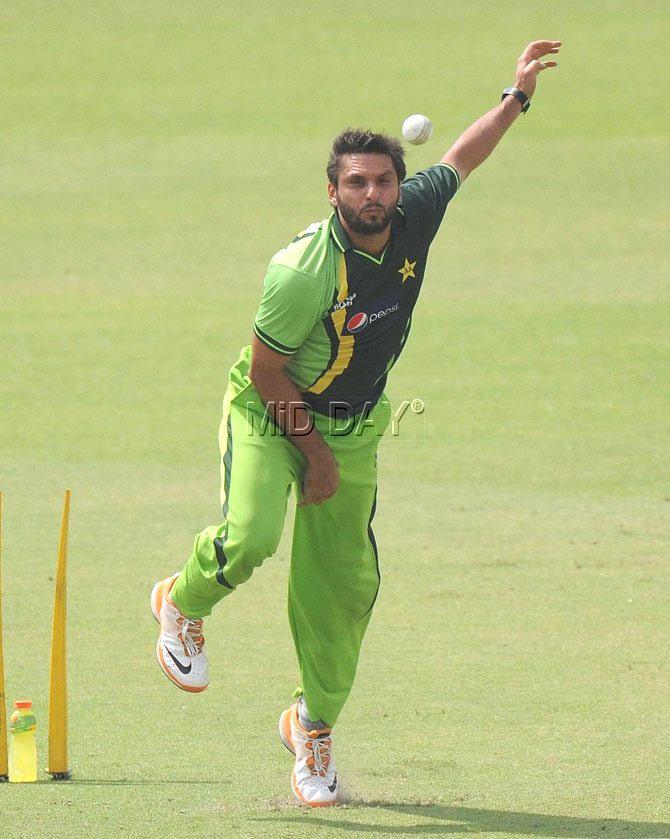 Shahid Afridi - 7/12: Match - Pakistan vs West Indies at Providence on 14 July 2013. (Pic/ Suresh K.K.)