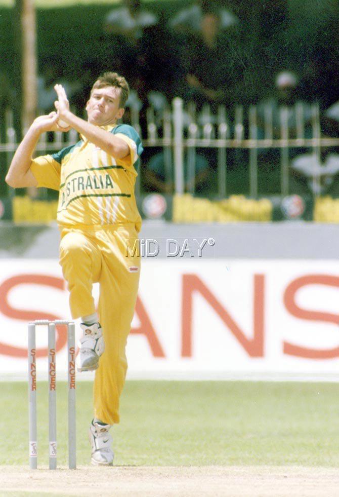 Glenn McGrath - 7/15: Match - Australia vs Namibia at Potchefstroom on 27 Feb 2003. (Pic/ Midday archives)