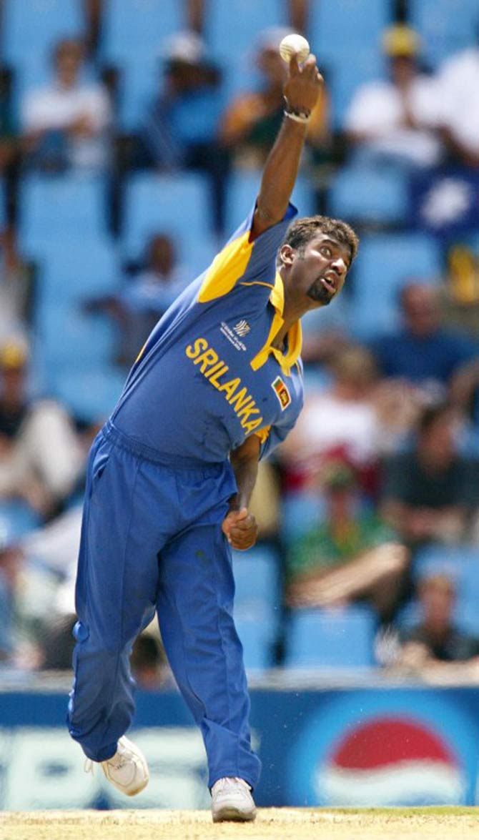 Muttiah Muralitharan - 7/30: Match - Sri Lanka vs India at Sharjah on 27 Oct 2000. (Pic/ AFP)