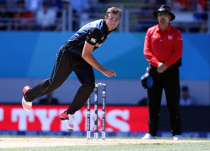 Tim Southee - 7/33: Match - New Zealand vs England at Wellington on 20 Feb 2015. (Pic/ AFP)