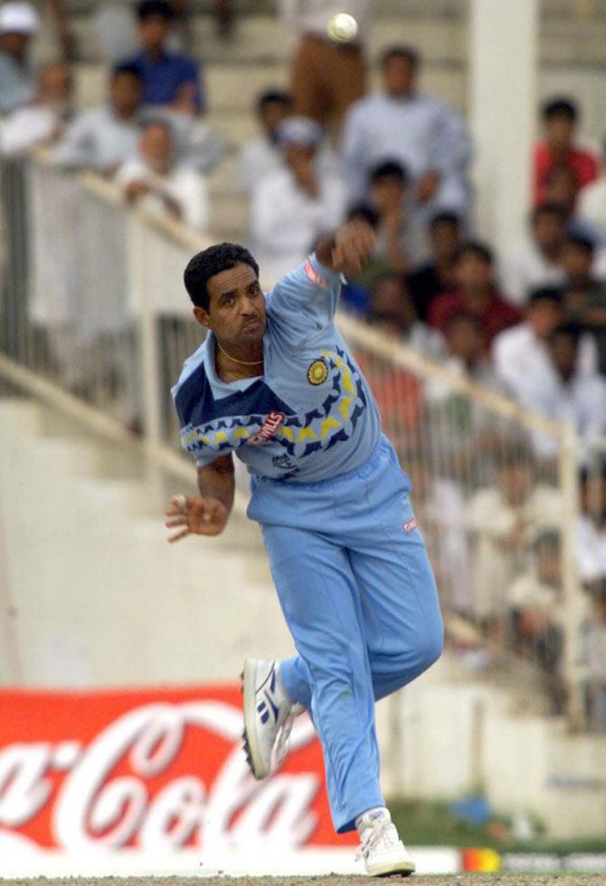 Sunil Joshi - 5/6 vs South Africa. Overs - 10. Maidens - 6. Venue - Nairobi. Date - 26 Sept 1999