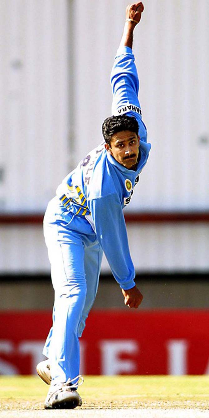 Anil Kumble - 6/12 vs West Indies. Overs - 6.1. Maidens - 2. Venue - Kolkata. Date - 27 Nov 1993.