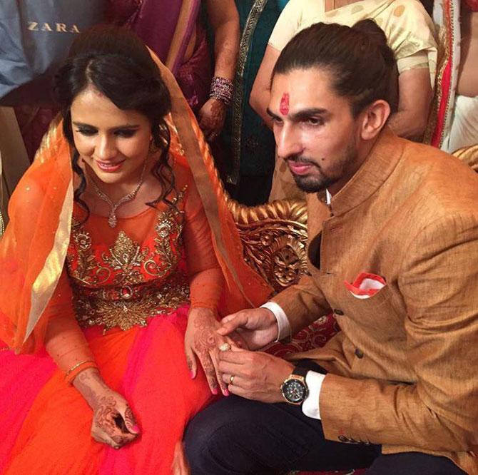 Rohit Sharma had congratulated Ishant Sharma on his engagement to Pratima with a cheeky remark. He had posted, 'Welcome to the club @ImIshant congratulations you two. Lekin aaj ke din toh baal katva leta bhai ??'