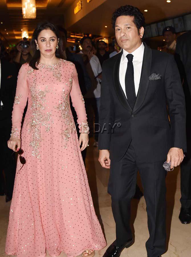 Sachin Tendulkar and his wife Anjali Tendulkar