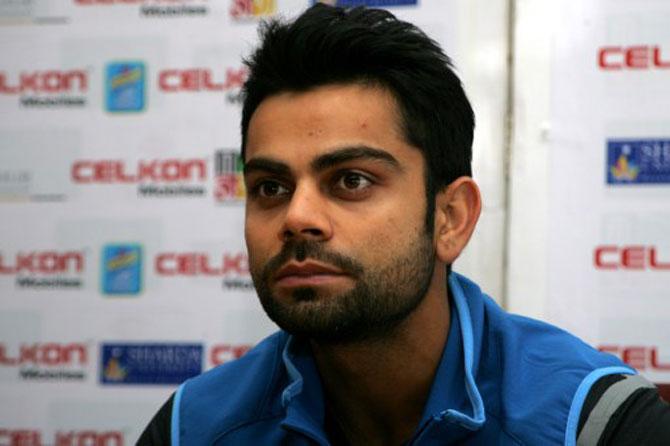 Indian cricket captain Virat Kohli at a press conference on July 23, 2013, in Harare, ahead of a 5 match ODI series in Zimbabwe. Pic/AFP