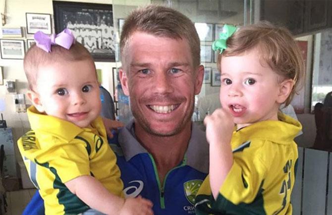 Warner was awarded the 2016 Philips Sports Dad of the Year on Sunday for being a doting father of two -- Ivy Mae and Indi Rae