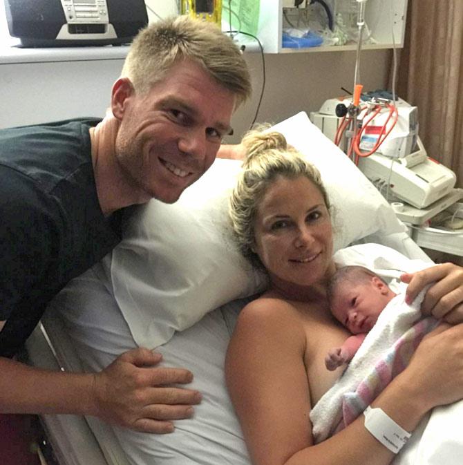 'King' David's new lil princess: The fiery Aussie batsman and his wife Candice welcomed their second daughter Indi Rae, in January 2016