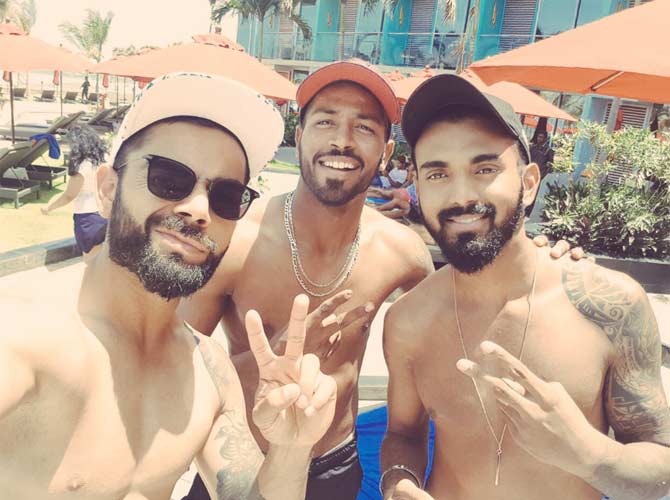 Virat Kohli, Hardik Pandya and KL Rahul: Fun times in the sun with these boys! @imVkohli  @klrahul11