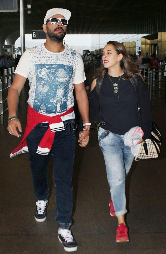Yuvraj Singh, who was recently dropped from the Sri Lanka limited over squad, was spotted entering Bollywood superstar Shah Rukh Khan's residence Mannat in Bandra this week sparking rumours of a Bollywood foray