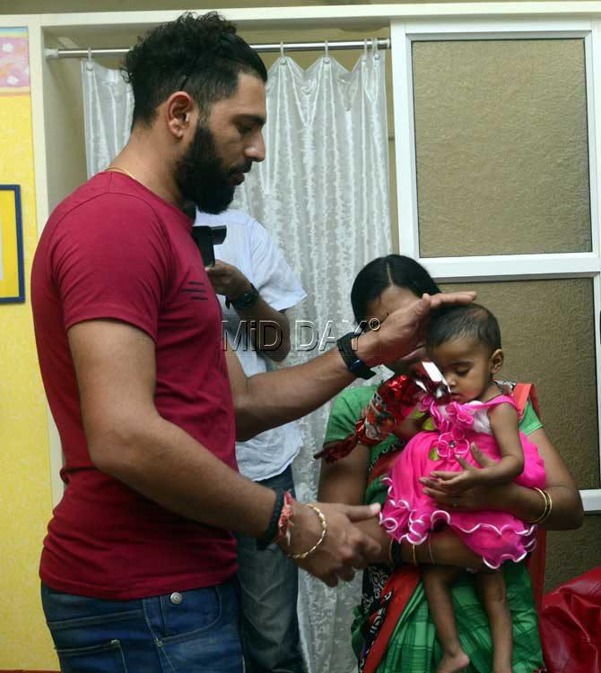 Soon after playing a major role in India winning the 2011 World Cup at home, Yuvraj was diagnosed with cancer and underwent treatment. Pic/Bipin Kokate Soon after playing a major role in India winning the 2011 World Cup at home, Yuvraj was diagnosed with cancer and underwent treatment. Pic/Bipin Kokate