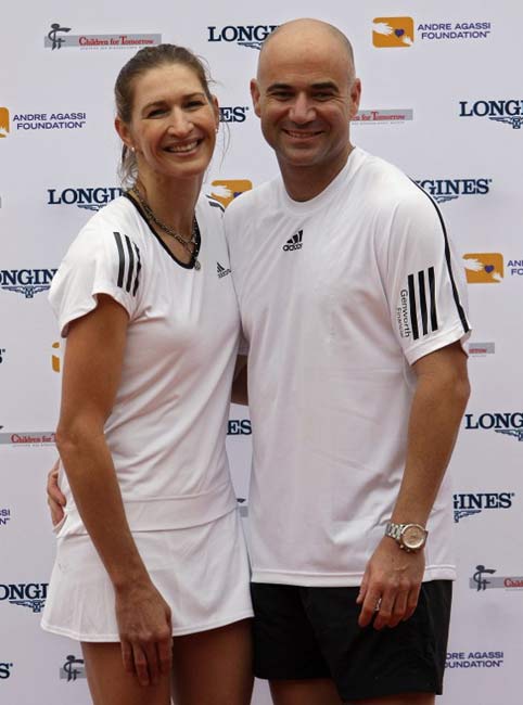 Andre Agassi and Steffi Graff: The high profiled tennis couple began dating after the 1999 U.S. Open and got married in October 2001. He is a retired American tennis player, who was once ranked No. 1 in the world. She is a retired German tennis player who was also once ranked No. 1 in the world.