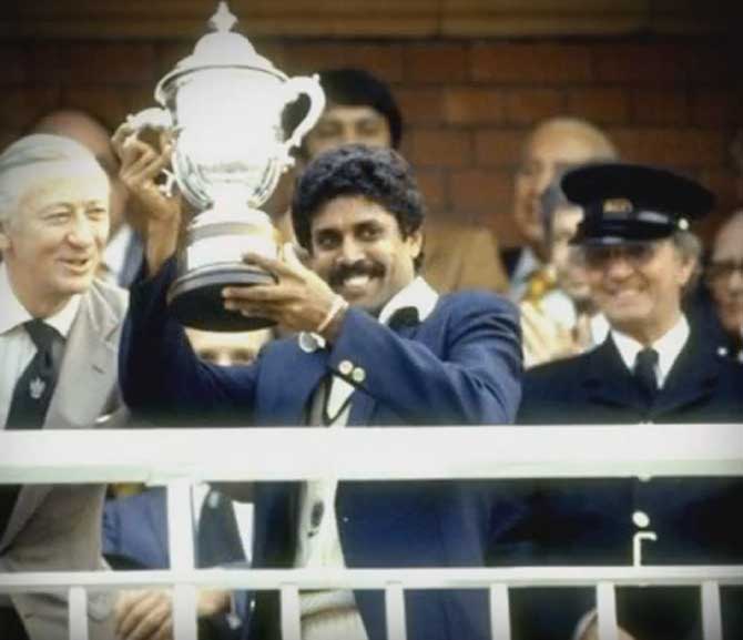 The moment the 1983 World Cup came into India's hands. Kapil Dev could not stop smiling throughout