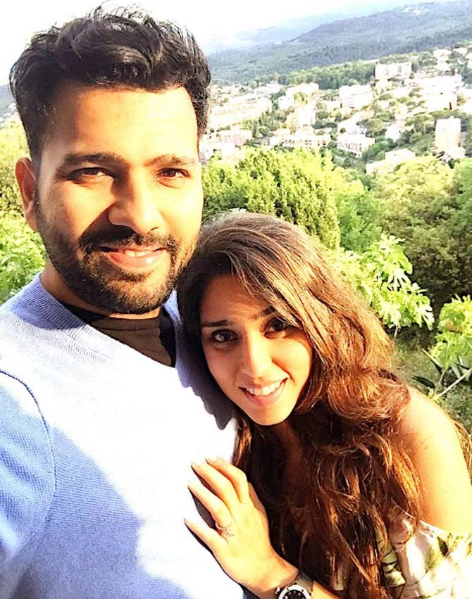 In picture: Rohit Sharma and Ritika Sajdeh are seen chilling at the French Riviera.  