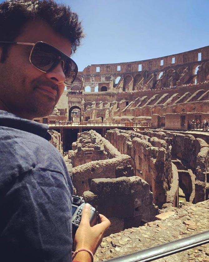 RP Singh at the Colosseum in Rome, Italy