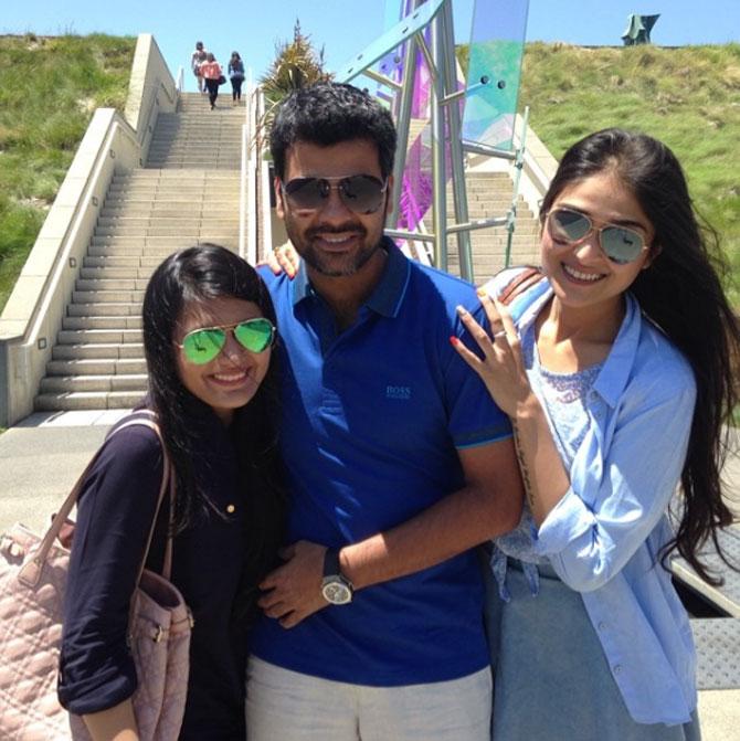 RP Singh with his wife Devanshi Popat and Poorna Patel