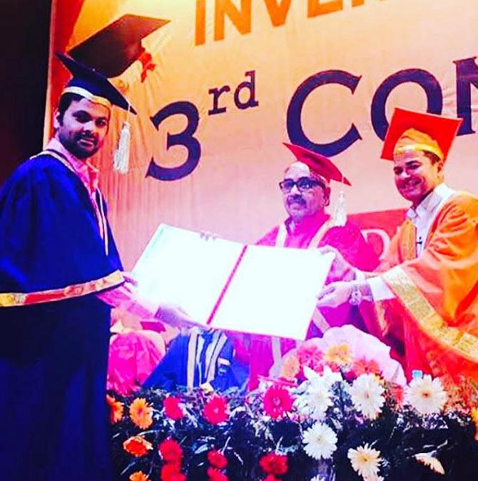 RP Singh receives his honorary doctorate in Raebareli