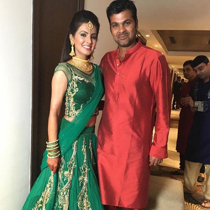 RP Singh with Geeta Basra during her wedding 