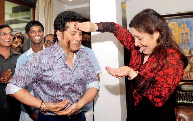 Sachin Tendulkar had once revealed that he would write letters to wife Anjali in the pre-mobile era. But writing letters to his wife needed some effort from the former batsman. 'Hitting a cricket ball came naturally to me. But, while writing letters to Anjali, I have to doubly check what I was writing,' he had said at the time. '.. in those days when there were no mobiles and the only mode of communication was through landlines or writing letters, I started writing letters. I started with my parents and later wrote some letters to (wife) Anjali,' Tendulkar had said