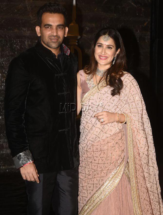 Zaheer Khan and Sagarika Ghatge during their wedding cocktail party (Pics/ Yogen Shah) Zaheer Khan and Sagarika Ghatge during their wedding cocktail party (Pics/ Yogen Shah)