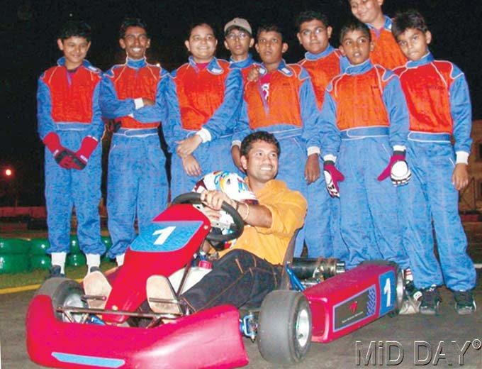 The ultimate driver: During the launch of an international standard karting track in Marol. Pic/Rane Ashish