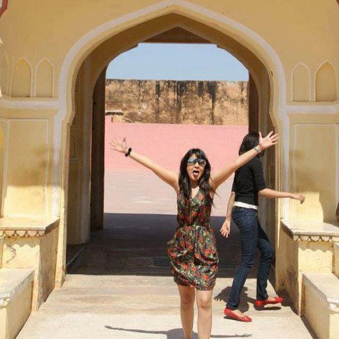 In picture: Sakshi Dhoni during one of her holiday trips.