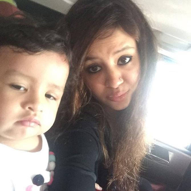 In picture: Sakshi Dhoni teaching her daughter Ziva how to pout.
