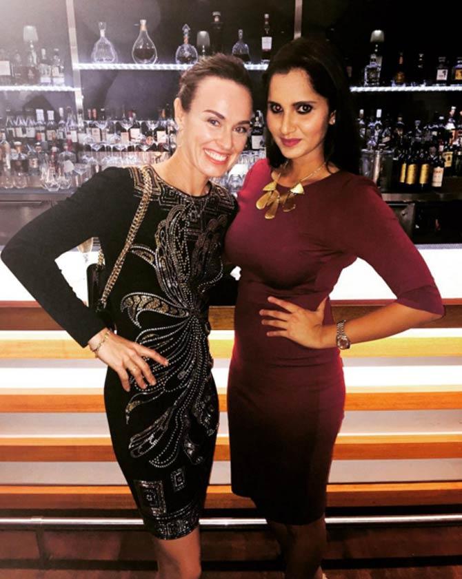 IN PICTURE: Sania Mirza and Martina Hingis. The two have won many women's doubles titles including Wimbledon in 2015.