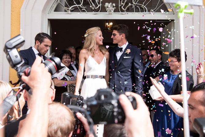 Gomez's wife is six years older than the striker and is a model. 