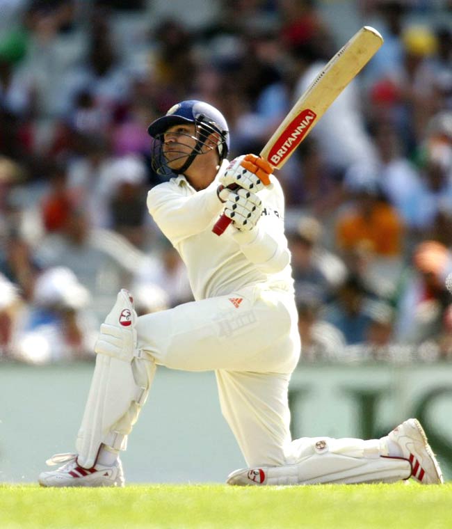Virender Sehwag took the Australian bowlers to task during his memorable 195 at Melbourne in 2003