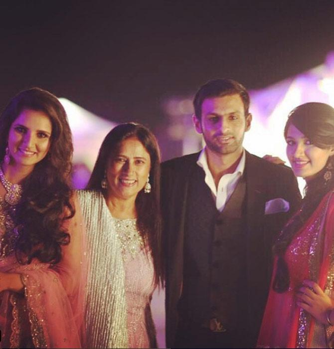 Shoaib Malik: With the ladies of my life, my wife, mother in law and sister in law @anammirzasrk at the celebrations for #JustTurnedOne #MissingMyMom