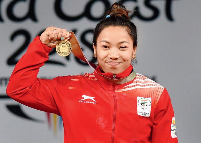 Mirabai Chanu (Women's 48 kg)Mirabai, 23, won gold with a power-packed performance. The Manipuri powerhouse set Games records in the snatch, clean and jerk as well as the total. She registered 86 kg in the snatch and 110 kg in clean and jerk for a massive total of 196 kg.