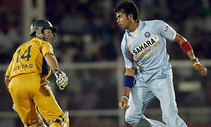 Australian captain Ricky Ponting lashed back at Sreesanth for sledging five Australian batsmen during India's eight-run one-day win in Chandigarh during October 2007. Pic/ AFP
