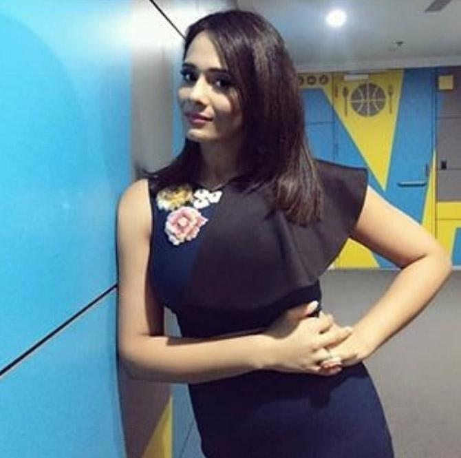 In picture: Mayanti Langer at the Star Sports office during the Champions Trophy 2017 final