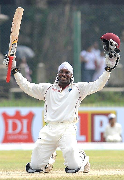 Chris Gayle is only the fourth man in Test cricket to have slammed two triple centuries -- Don Bradman, Brian Lara and Virender Sehwag being the other three.