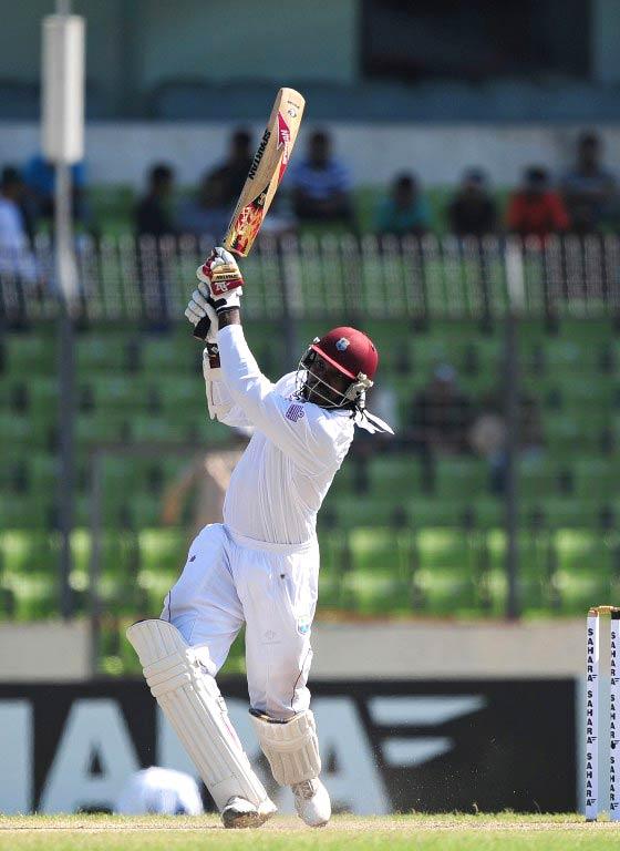 In November 2012, Chris Gayle became the first batsman to hit the first ball off a Test match for six. He did so against Bangladesh at Mirpur.