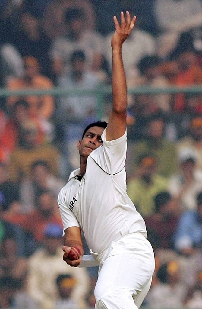 Anil Kumble: Matches - 132 Wickets - 619 Best bowling - 10/74 Average - 29.65 Strike rate - 65.9