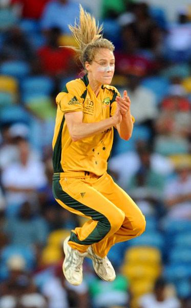 Ellyse Perry: This 30-year-old is a medium pacer in cricket and plays as a defender in football for Australia with 3 international goals to her name. (Pic/ AFP)