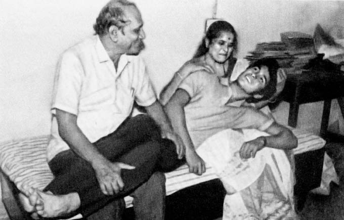 Our son: Sachin Tendulkar lies on the laps of his parents Ramesh and Rajni at their Sahitya Sahawas home in Bandra east in the late 1980s. Sachin Tendulkar was born in Dadar. His father Ramesh is a renowned Marathi novelist and his mother Rajini worked in insurance