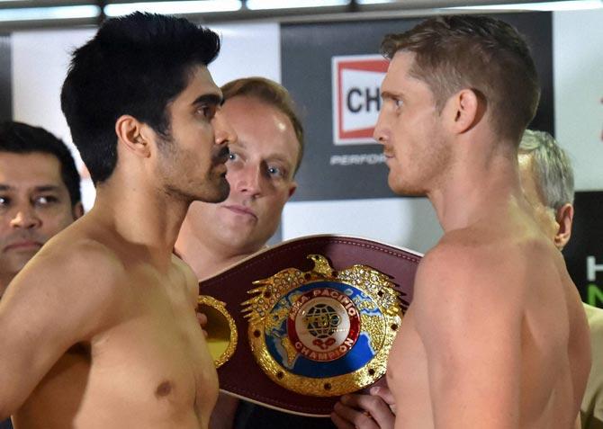 Should he win on July 16th, Vijender Singh will get a crack at the top-15 of WBO world rankings. 'It will open the door for world title bouts, so that would be a progession for me,' said Vijender.